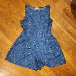 LOFT Blue Floral Romper